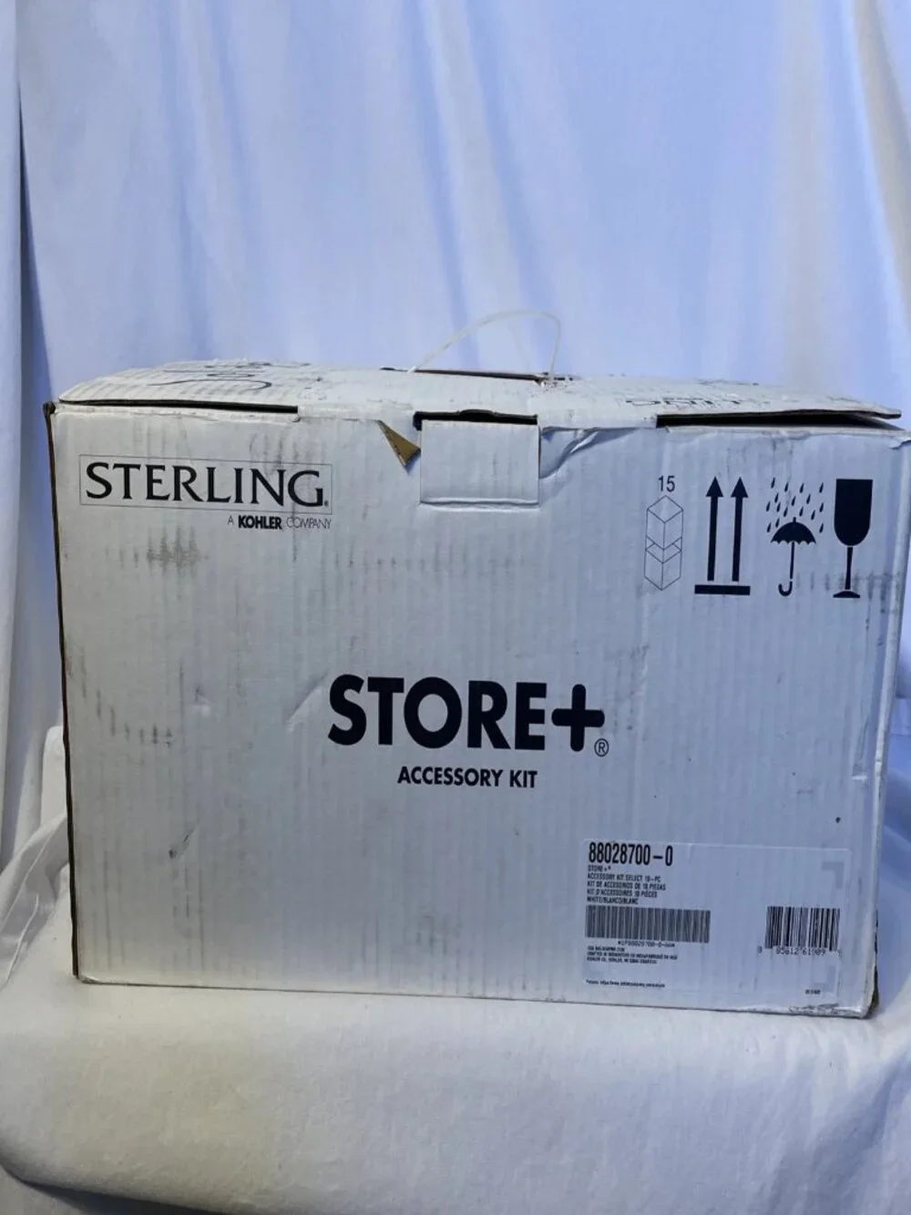 Sterling Store+ Basic 10-Piece Shelf Bin Caddy Accessory Kit in White 88028700-0